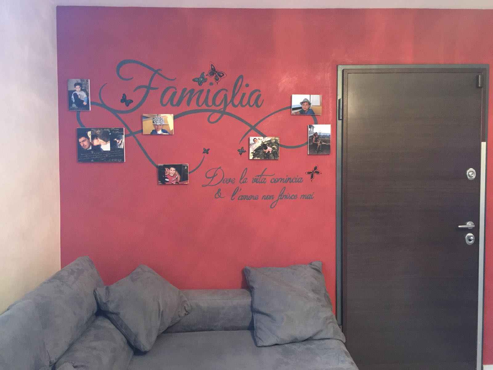 Decorazione parete - Famiglia con foto